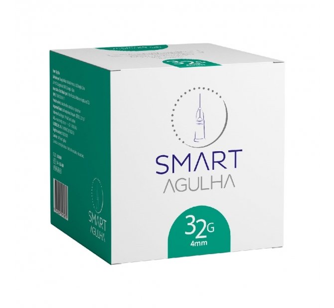 Smart Agulha Lebel 32G 4mm - Caixa com 100 unidades